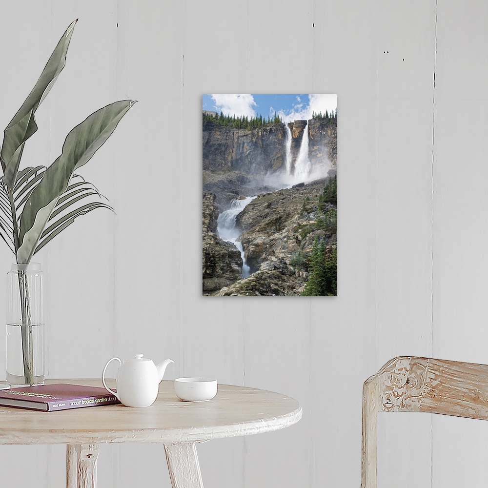 A farmhouse room featuring The Twin Falls In Yoho National Park, British Columbia, Canada