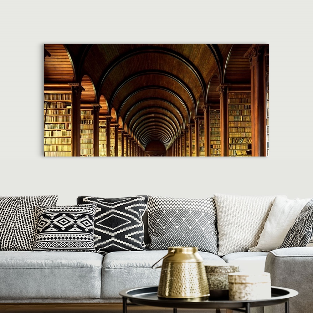 A bohemian room featuring Thomas Burgh Library, Trinity College, Dublin, Ireland