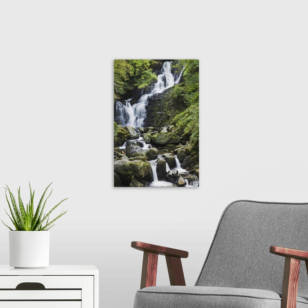 A modern room featuring Torc Waterfall On Torc Mountain, Killarney, County Kerry, Ireland
