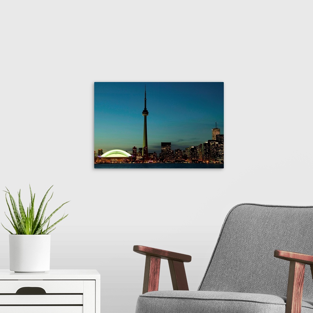 A modern room featuring Toronto Skyline, Ontario, Canada