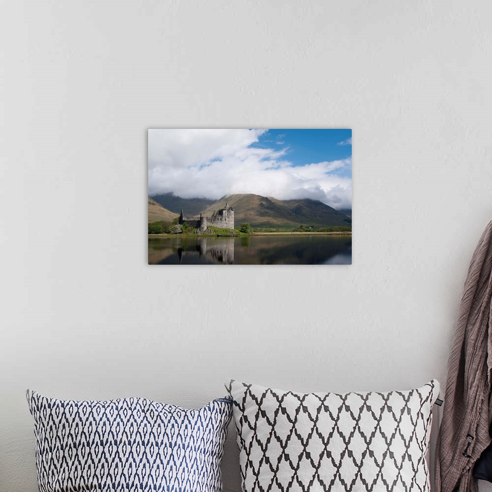 A bohemian room featuring United Kingdom, Scotland, Kilcurn Castle On A Peninsula At The End Of Loch Awe