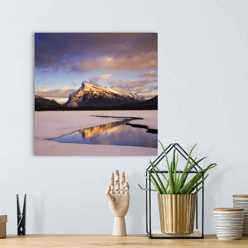 A bohemian room featuring Vermilion Lake And Mount Rundle, Banff National Park, Alberta, Canada