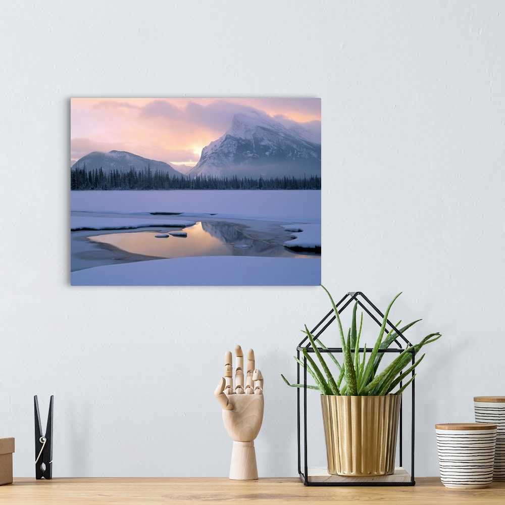 A bohemian room featuring Vermilion Lakes And Mt. Rundle, Banff National Park, Alberta, Canada