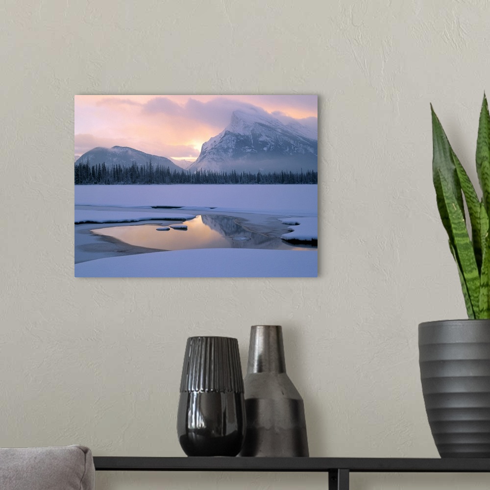 A modern room featuring Vermilion Lakes And Mt. Rundle, Banff National Park, Alberta, Canada