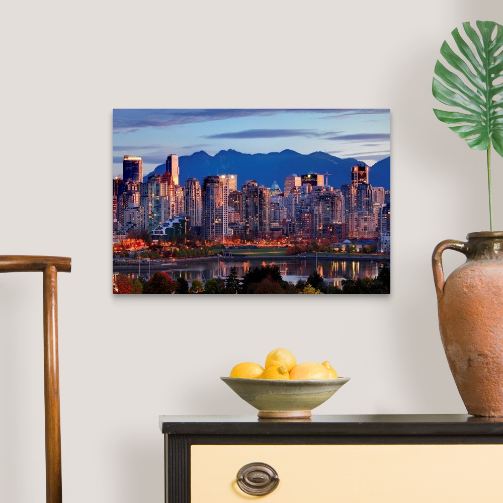 A traditional room featuring View Of Skyline With Yaletown, Vancouver, British Columbia, Canada