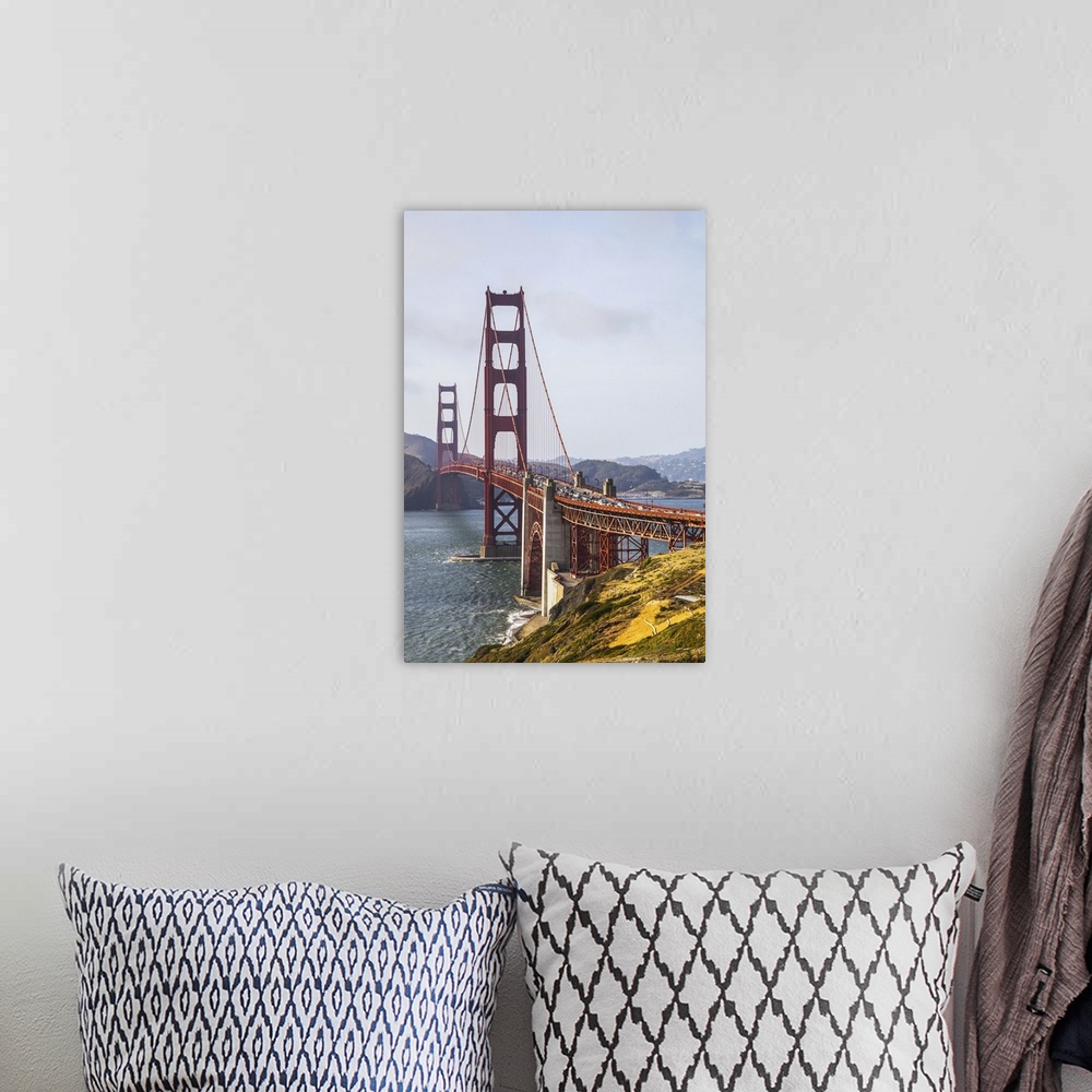 A bohemian room featuring View Of The Golden Gate Bridge From Fort Point, San Francisco, California