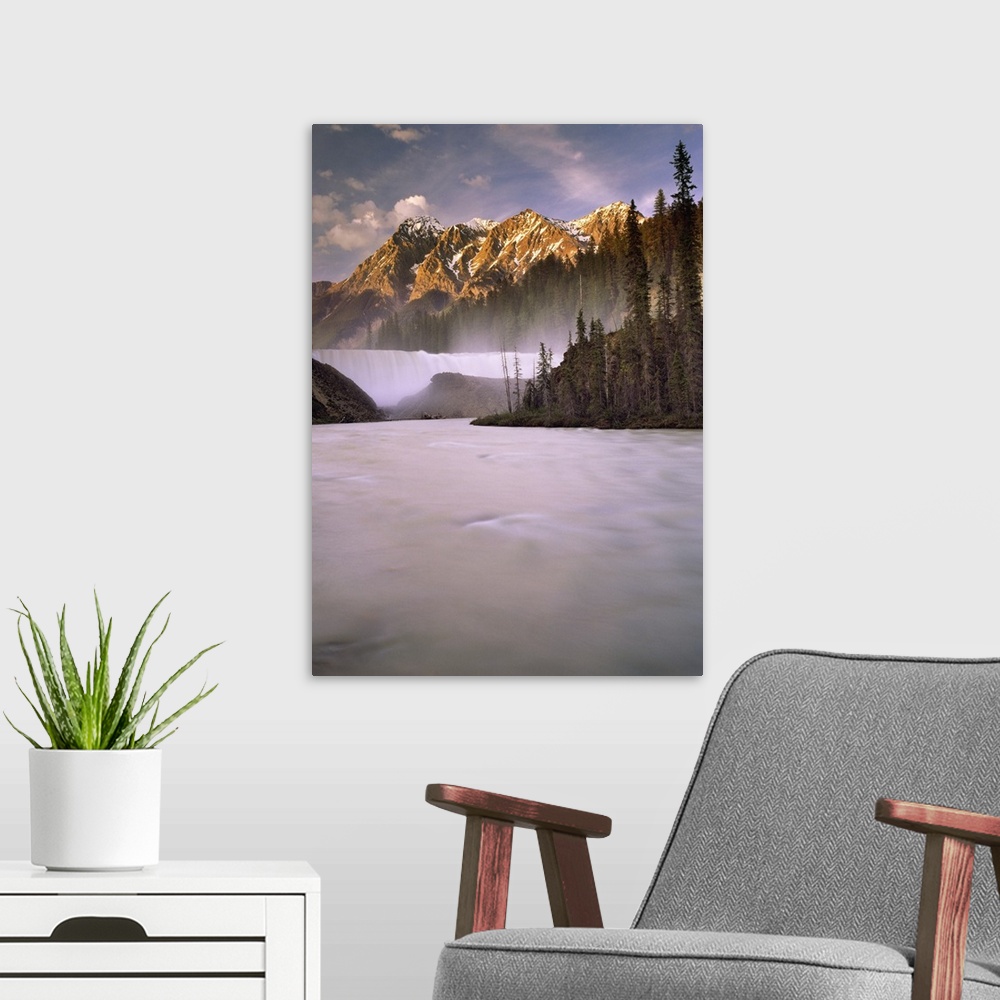 A modern room featuring Wapta Falls, Kicking Horse River, Yoho National Park, British Columbia, Canada