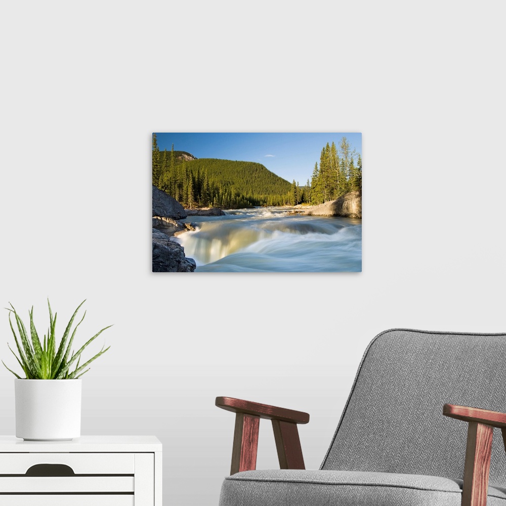 A modern room featuring Waterfall, Elbow River, Kananaskis Country, Alberta