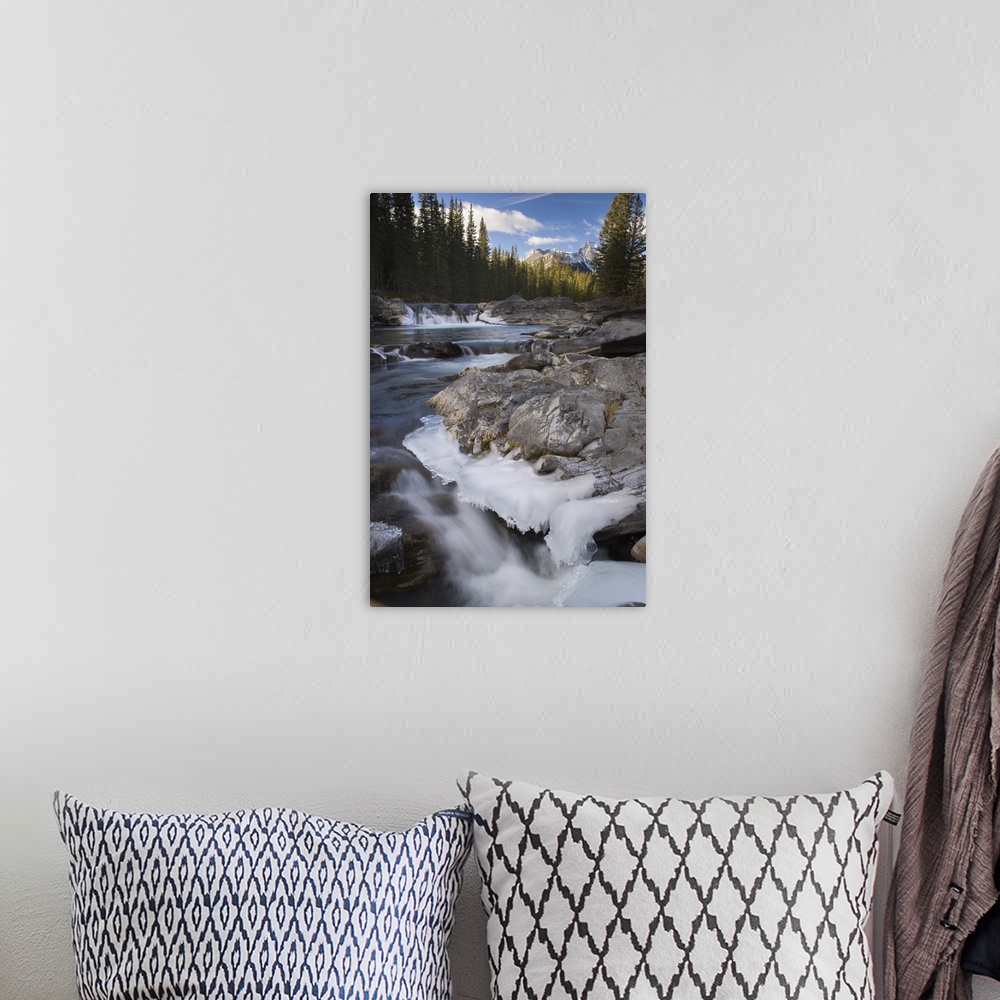 A bohemian room featuring Waterfall On Sheep River, Kananaskis, Alberta, Canada