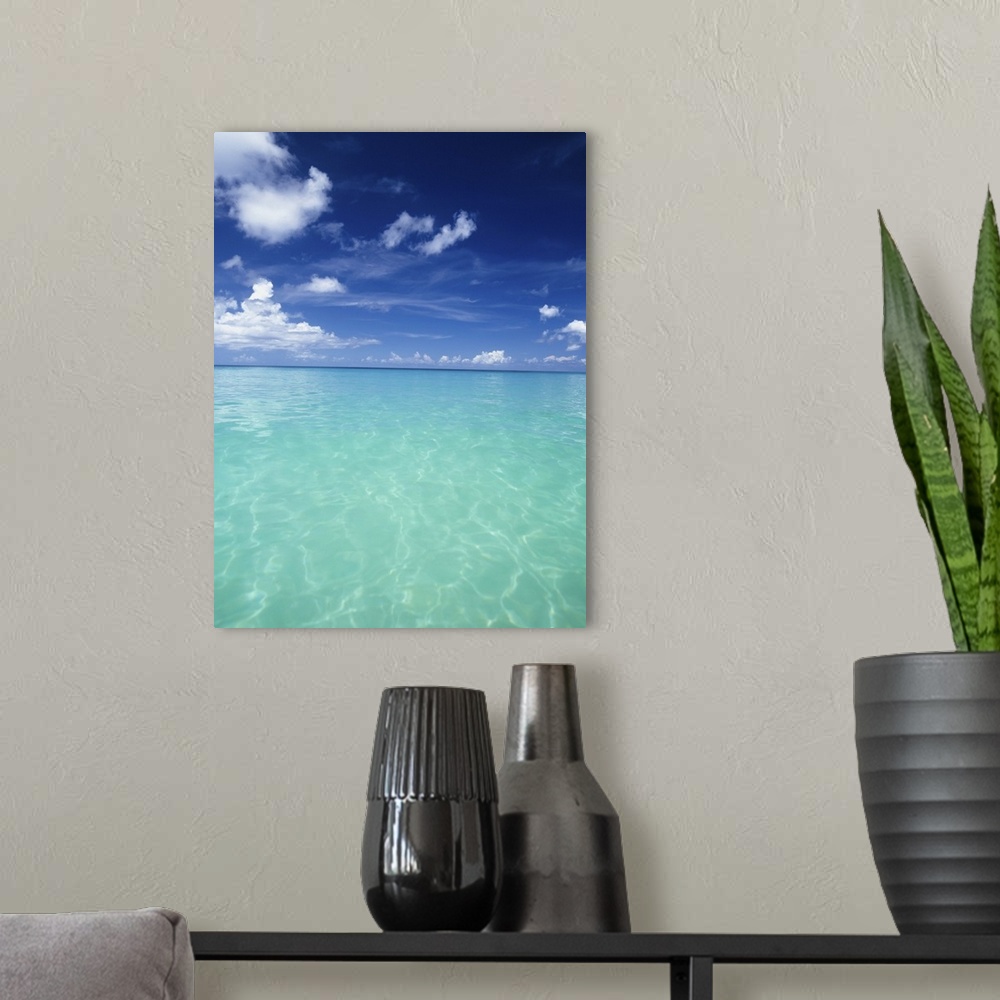 A modern room featuring Waters Off The West Coast Of Barbados, Beach Water Ocean Horizon