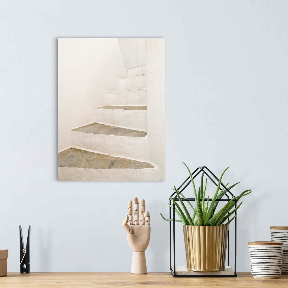 A bohemian room featuring White Stairs