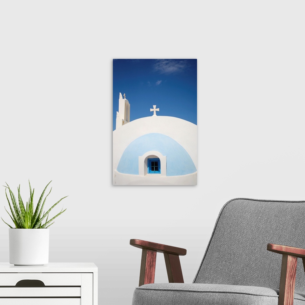 A modern room featuring Whitewashed Greek Chapel, Close Up