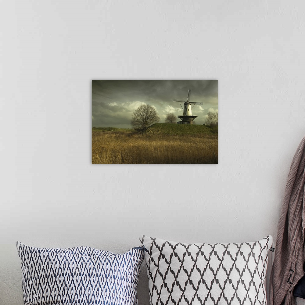 A bohemian room featuring Windmill on Town Wall, Veere, Zeeland, Netherlands
