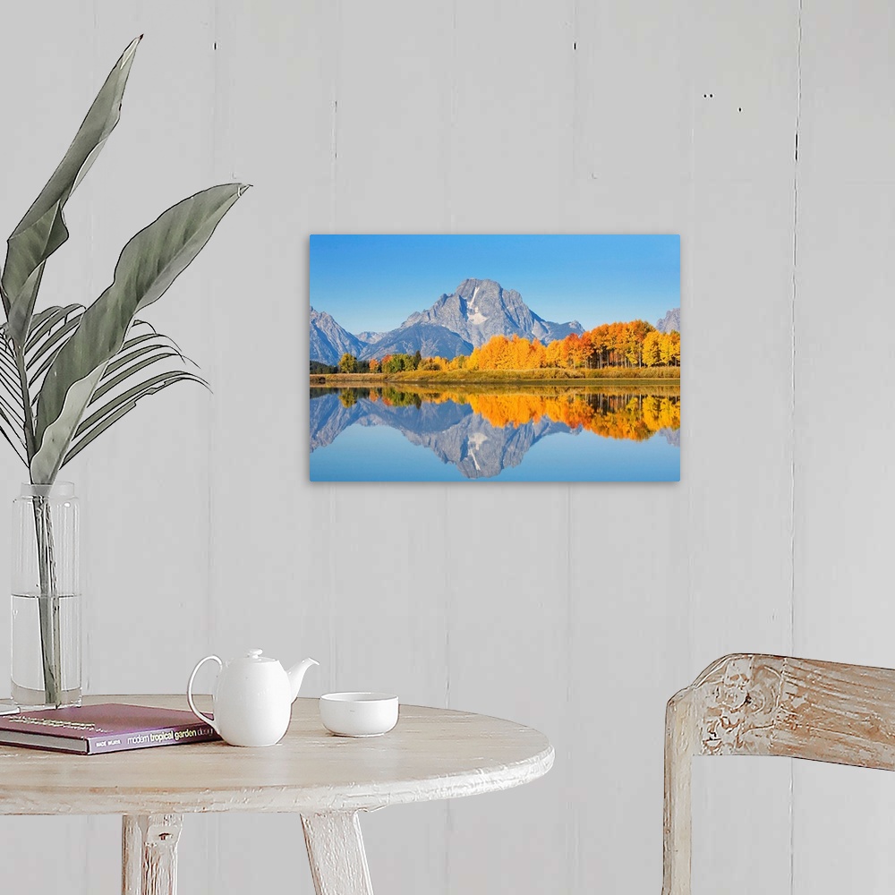 A farmhouse room featuring Wyoming, Grand Teton National Park, Oxbow Bend On Snake River, Mount Moran In Distance
