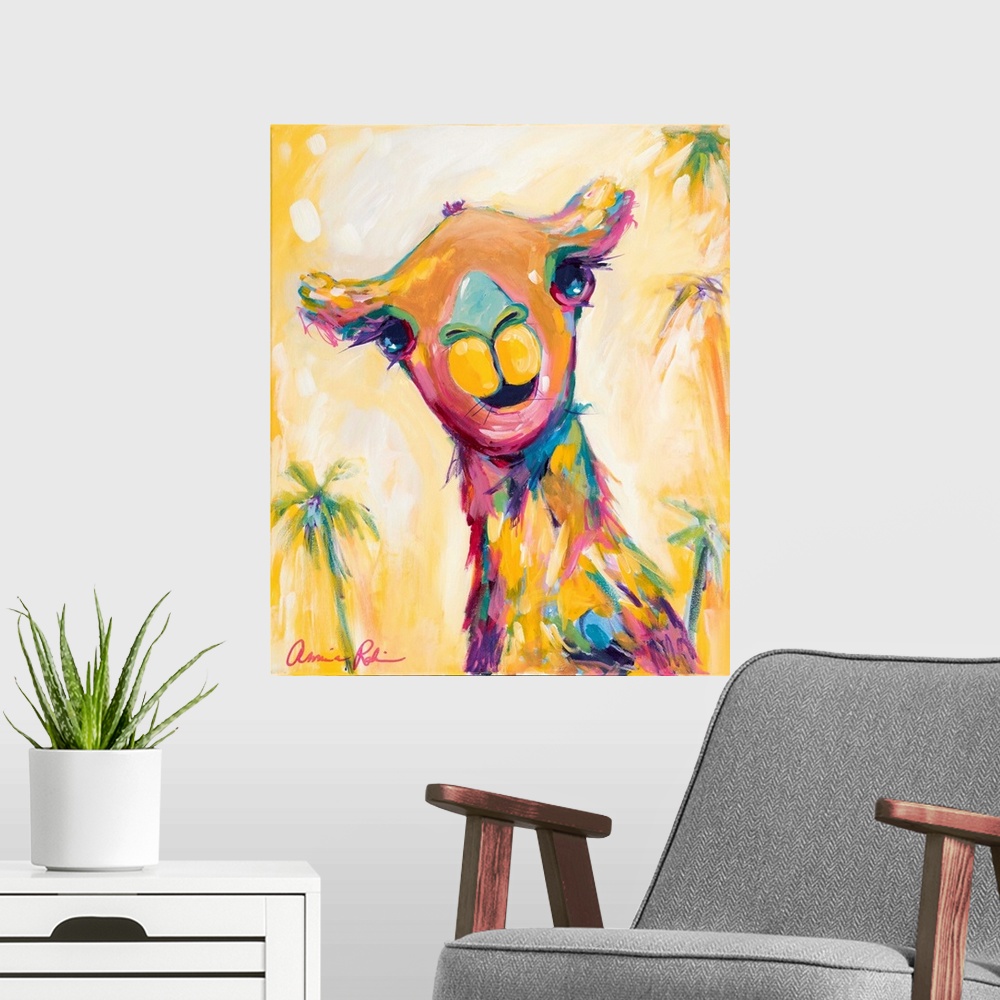 A modern room featuring Camel Babe