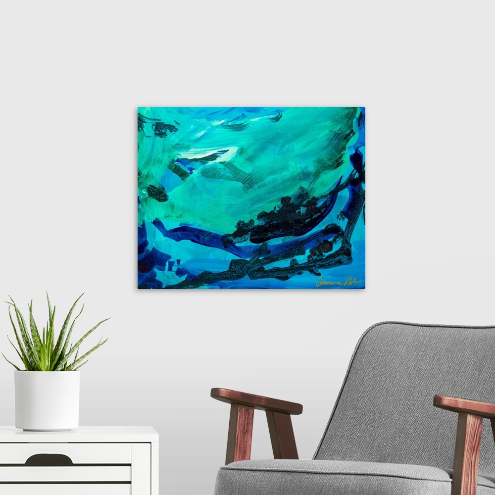 A modern room featuring Caught The Wave