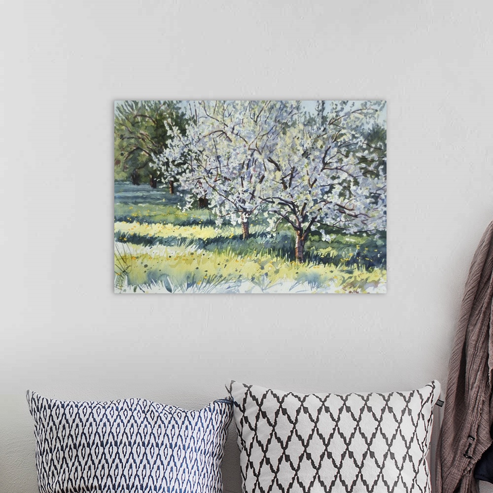 A bohemian room featuring Apple Orchard in Spring