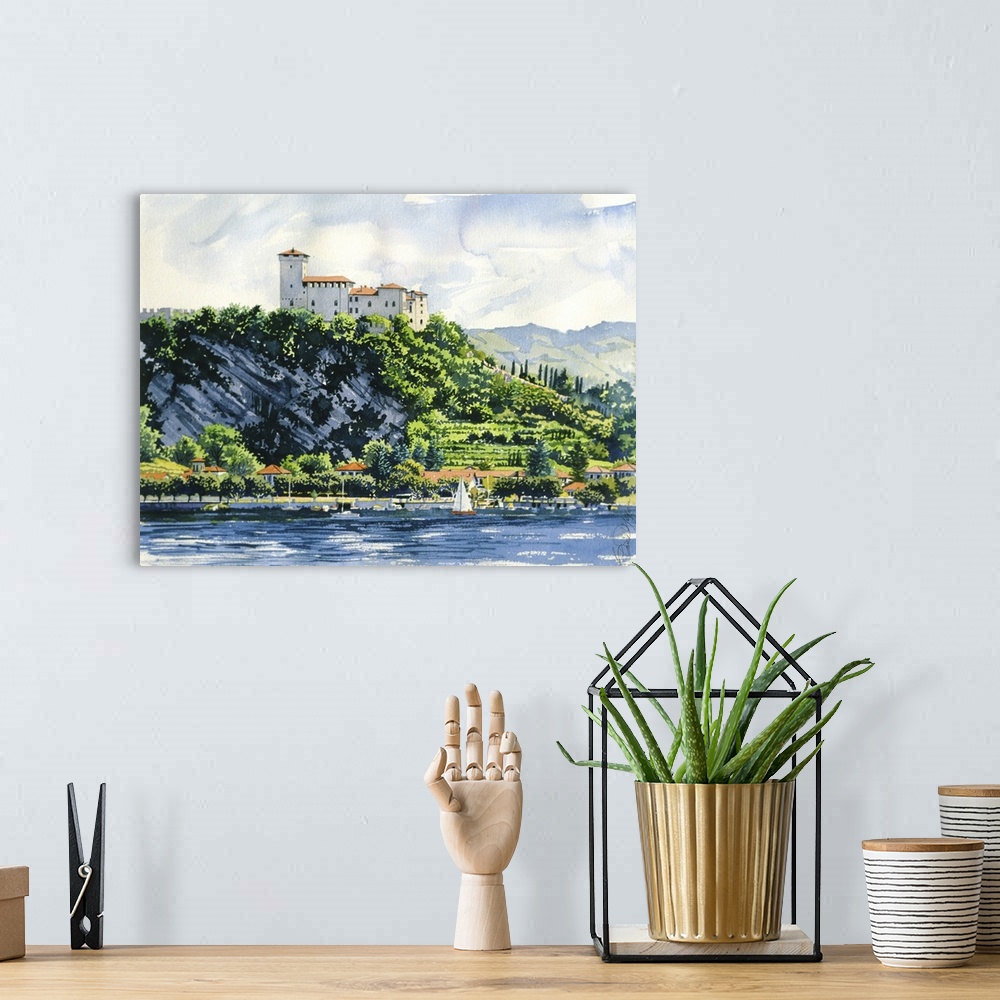A bohemian room featuring Arona Castle - Lake Maggiore