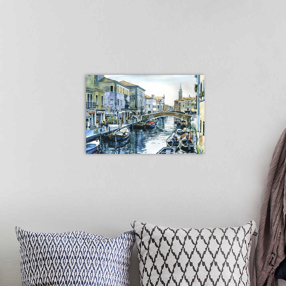 A bohemian room featuring Canal in Chioggia