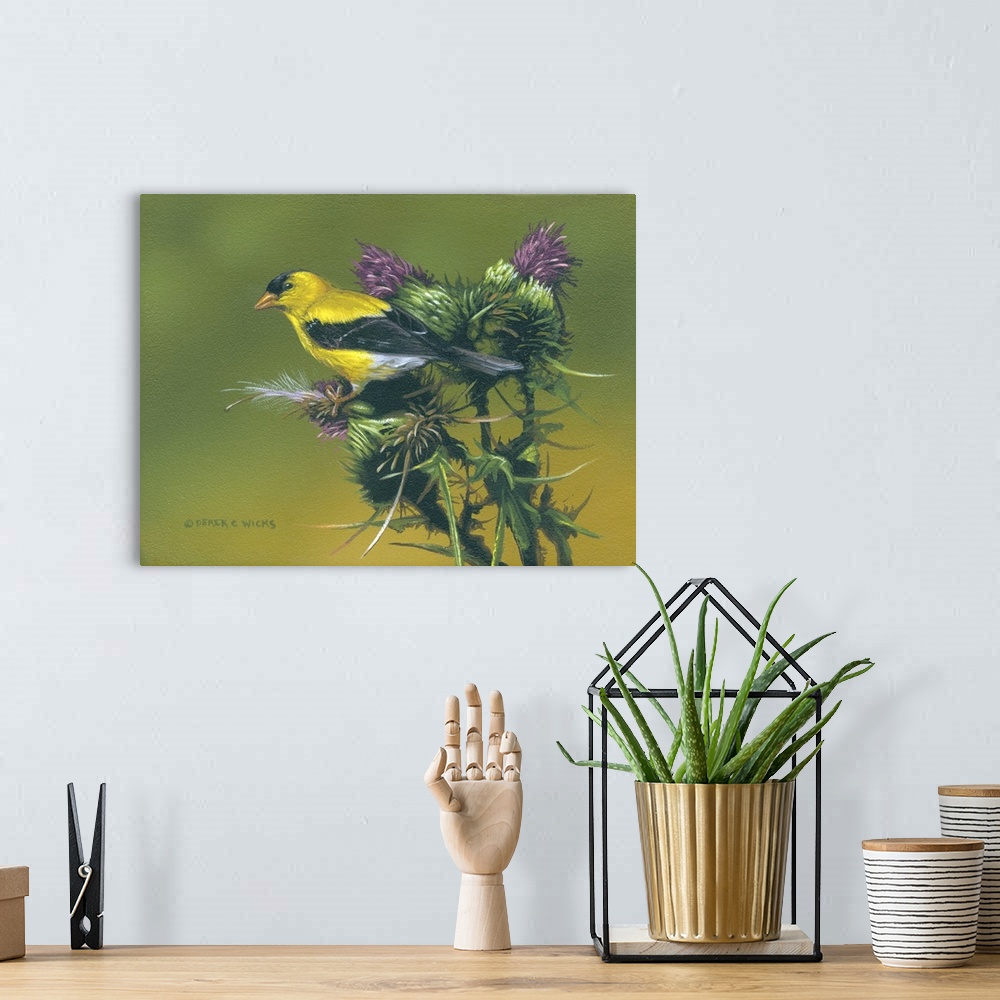 A bohemian room featuring Goldfinch and Thistle