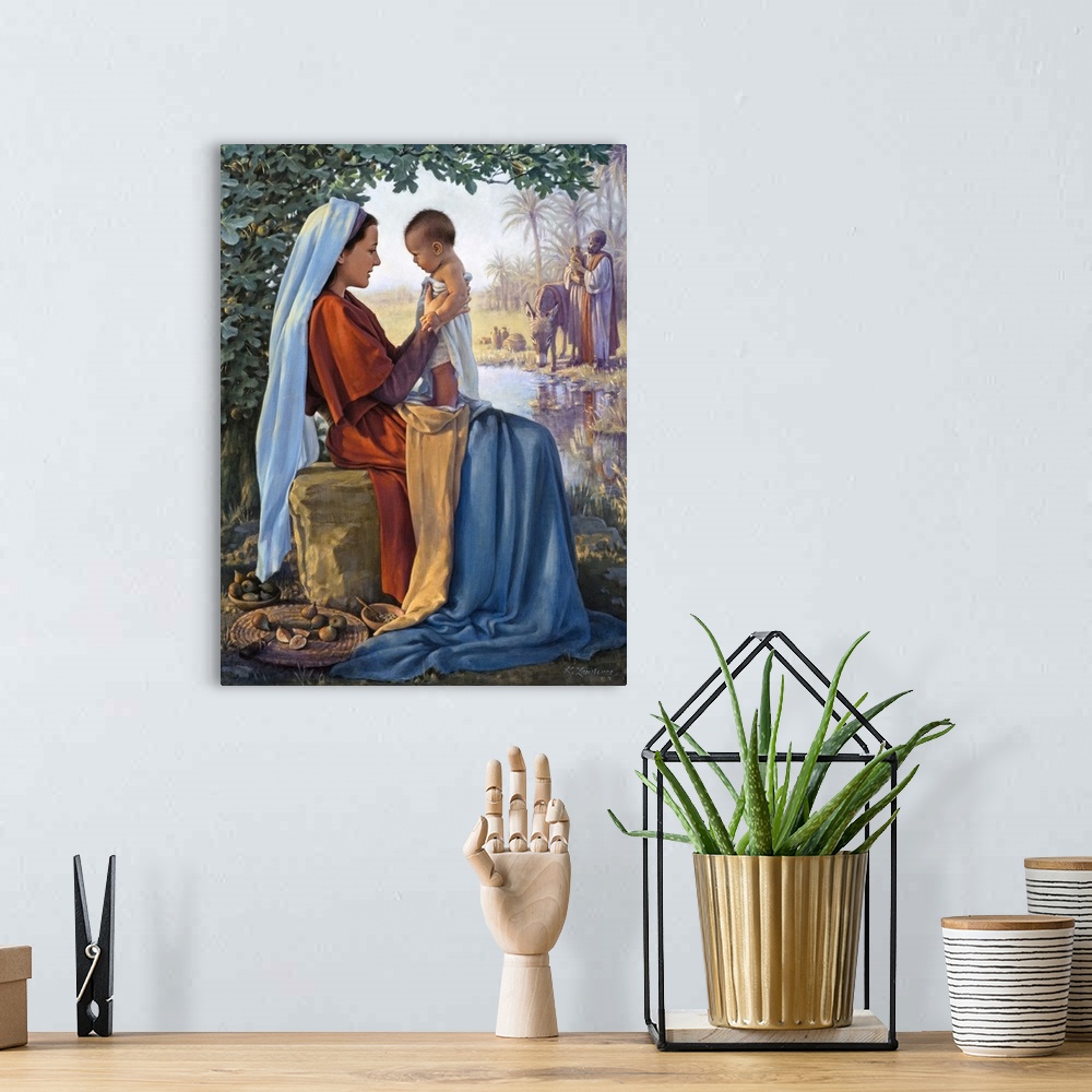 A bohemian room featuring Holy Family