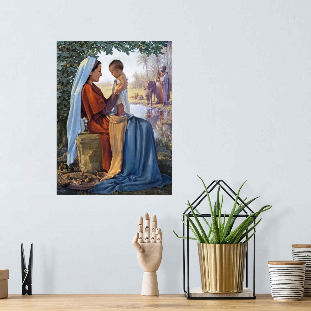A bohemian room featuring Holy Family