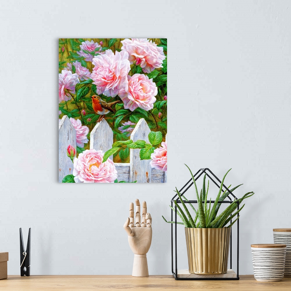 A bohemian room featuring Morning In Provence - European Robin And Roses