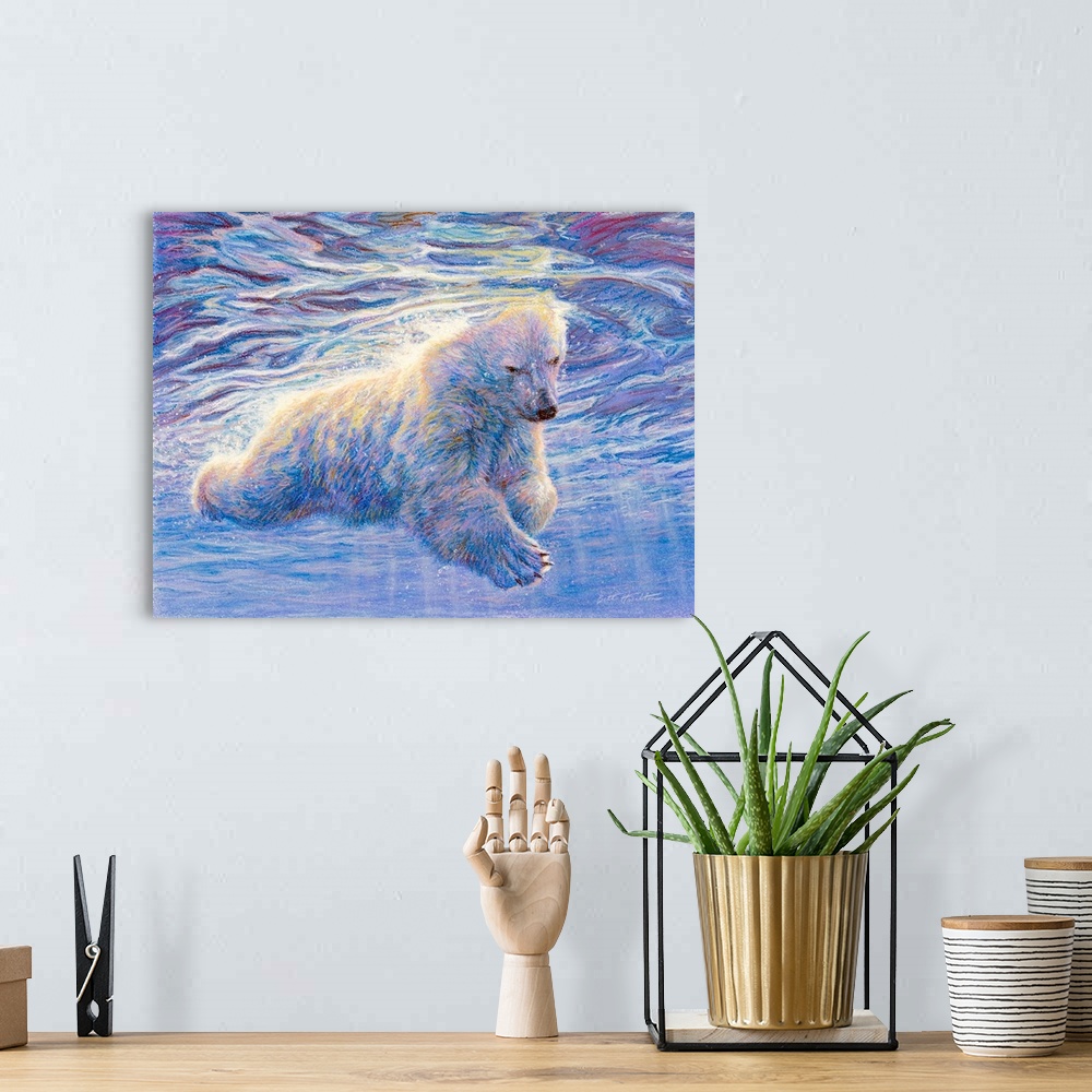 A bohemian room featuring Polar Swim - Polar Bear