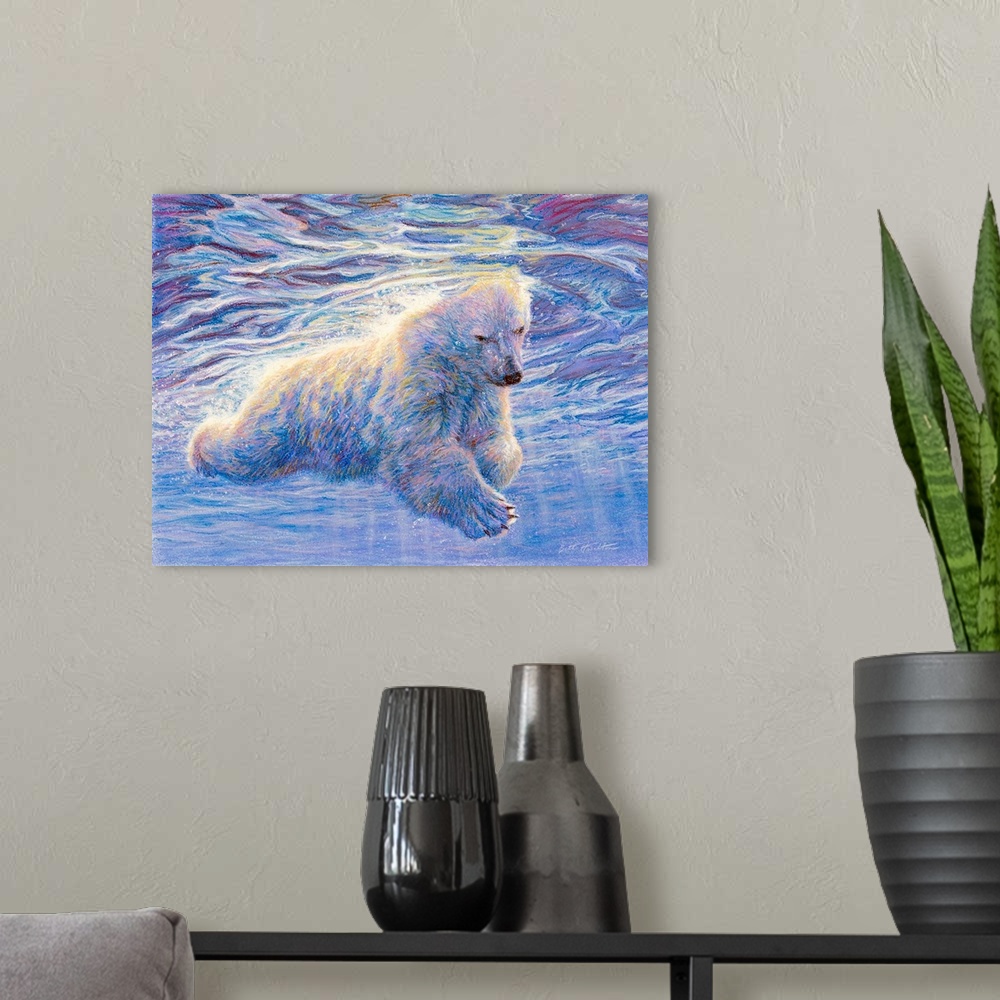 A modern room featuring Polar Swim - Polar Bear