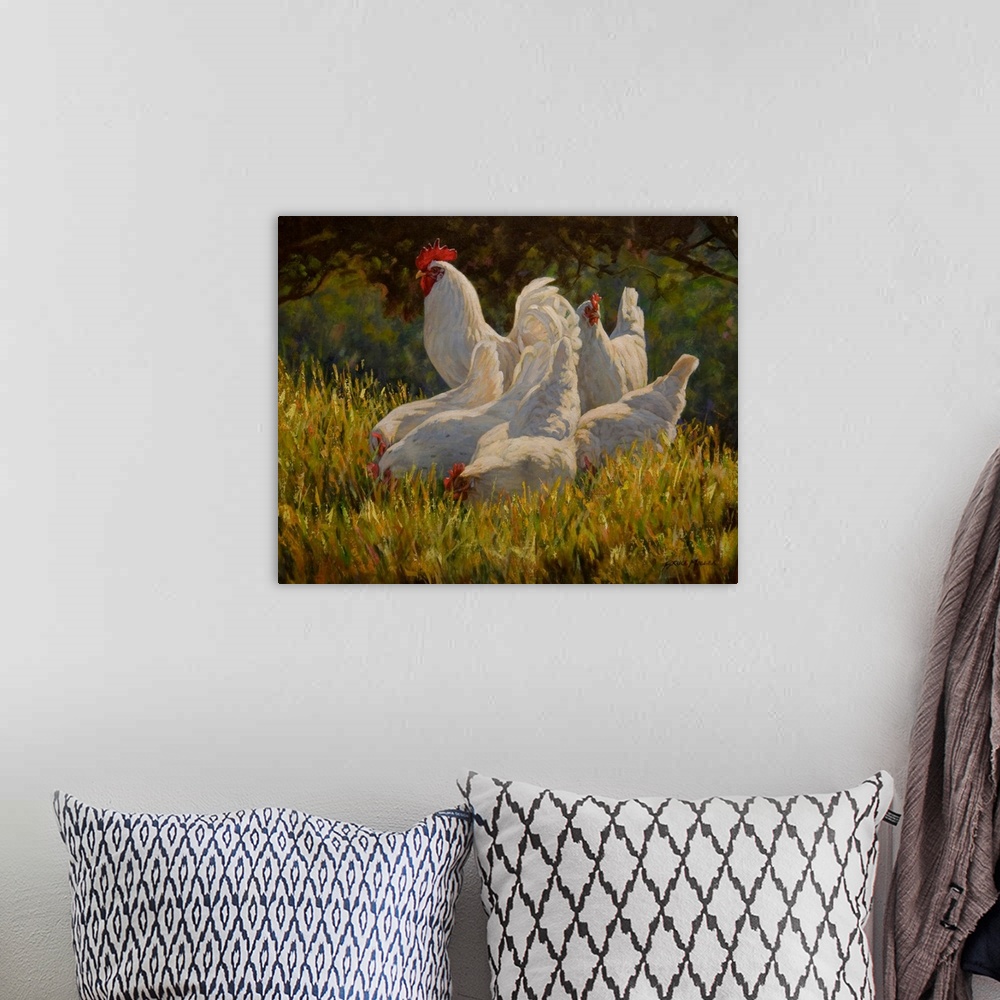 A bohemian room featuring Six Chickens