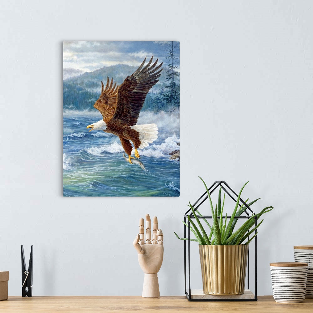 A bohemian room featuring Winged Victory - Bald Eagle