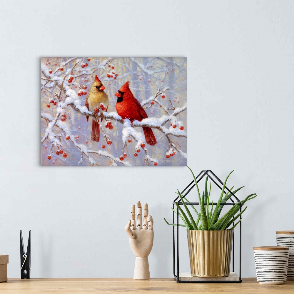 A bohemian room featuring Winter Joy - Cardinals