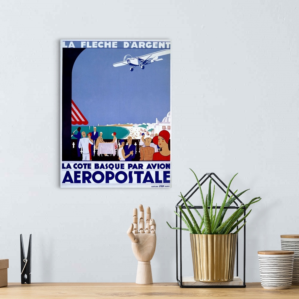 A bohemian room featuring Aeropostale, La Fleche DArgent, Vintage Poster