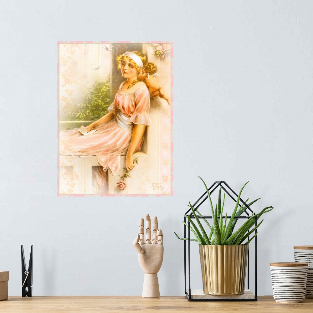 A bohemian room featuring Bessie Pease Flower Thoughts