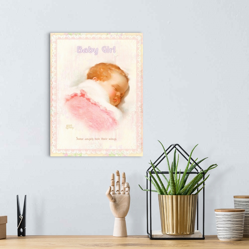 A bohemian room featuring Bessie Pease Little Baby Girl