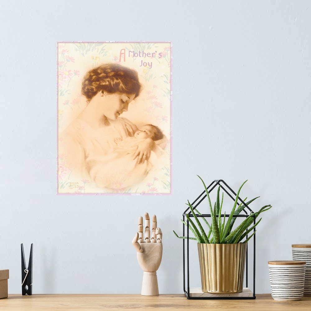 A bohemian room featuring Bessie Pease Mother and Baby