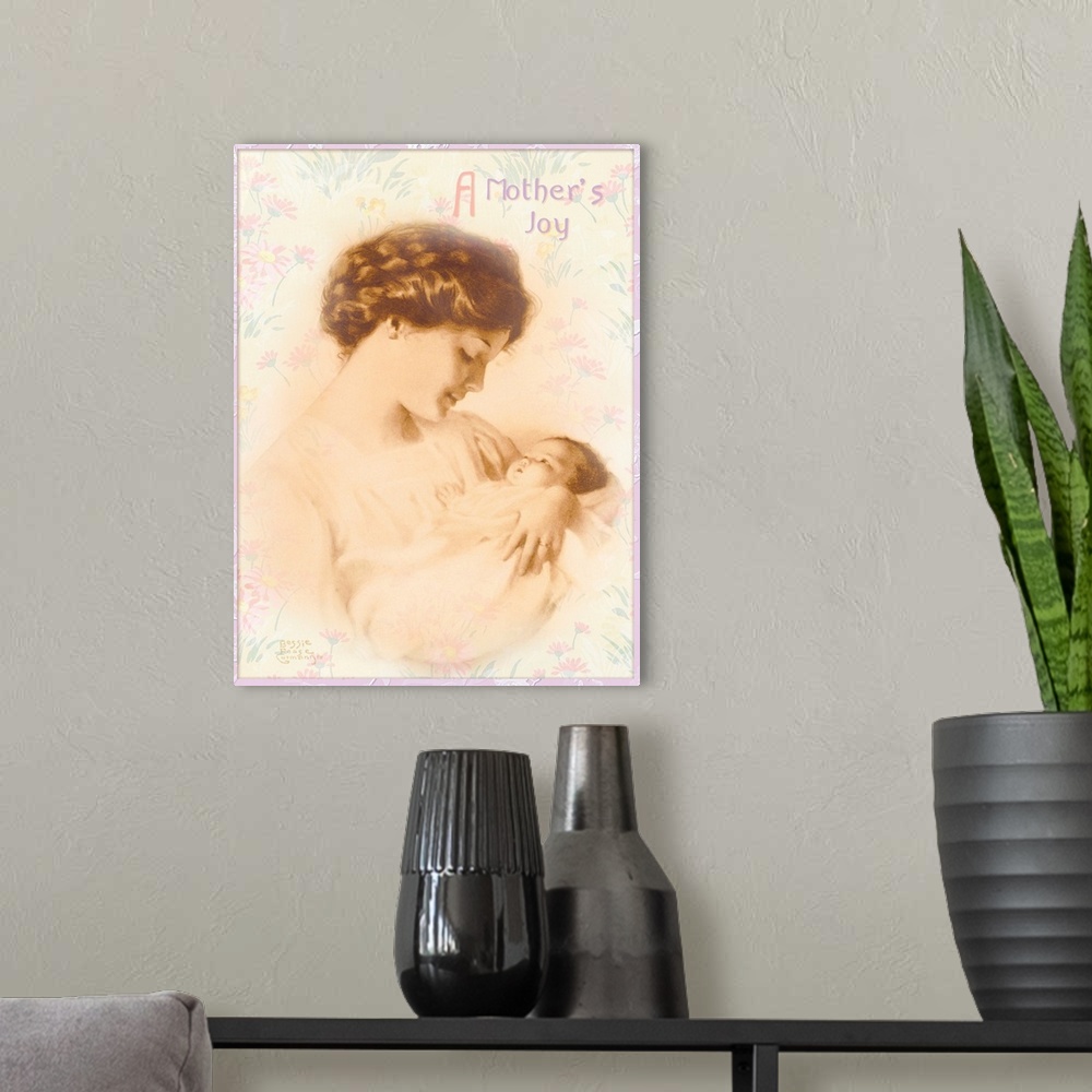 A modern room featuring Bessie Pease Mother and Baby