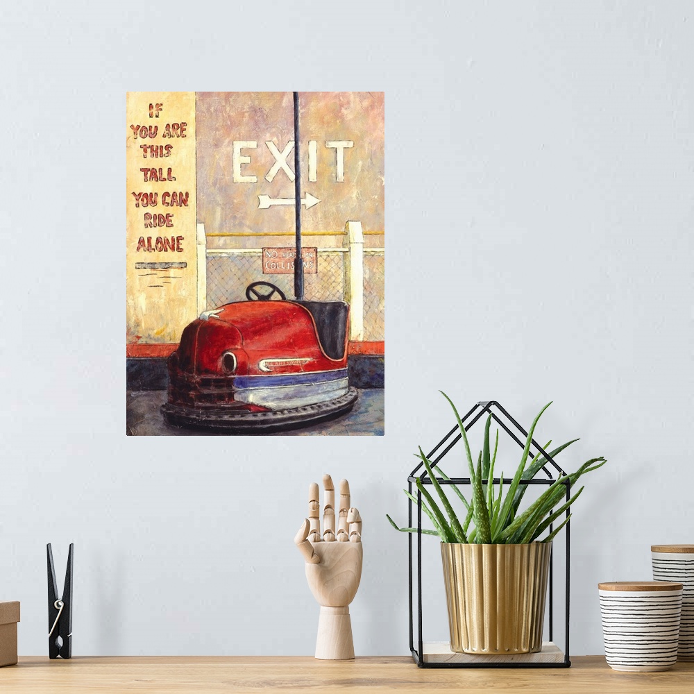 A bohemian room featuring Bumper Car Fine Art Print