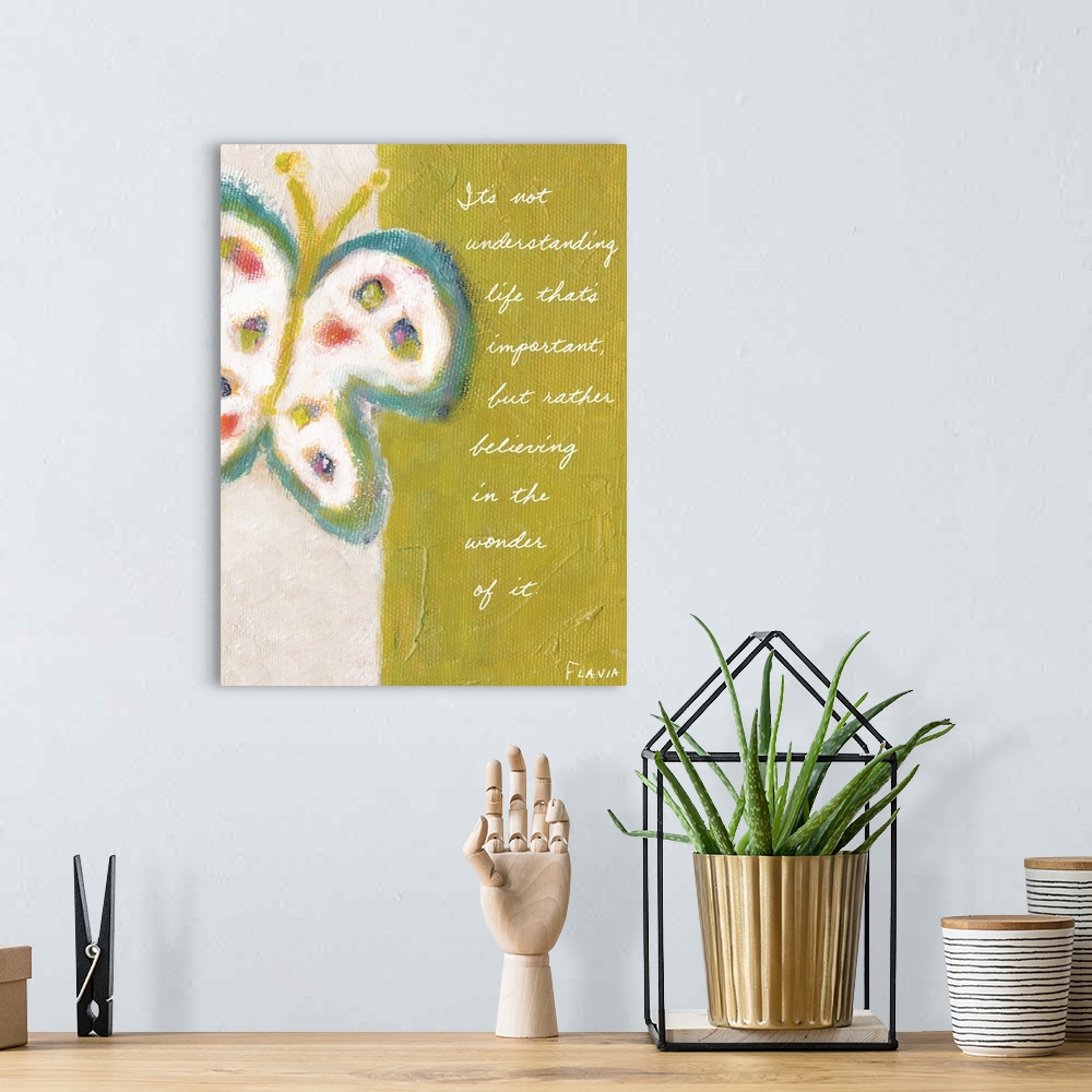 A bohemian room featuring Butterfly Inspirational Print