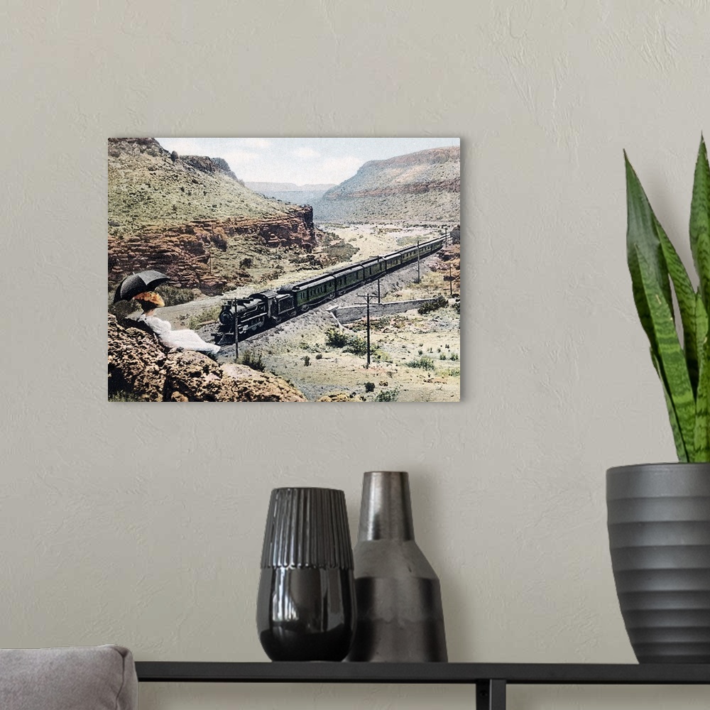 A modern room featuring California Limited in Crozier Canyon Arizona Vintage Photograph 1