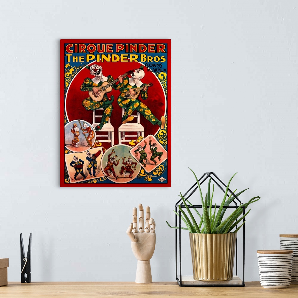 A bohemian room featuring Cirque Pinder, Vintage Poster, by Lous Galice
