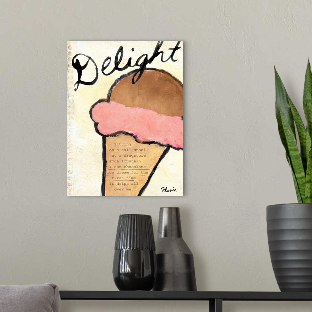 A modern room featuring Delight Inspirational Print