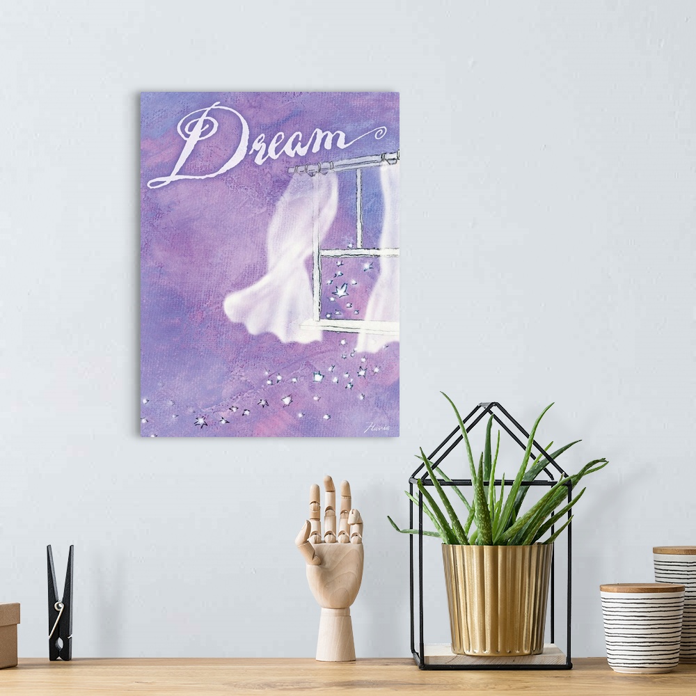A bohemian room featuring Dream Inspirational Print