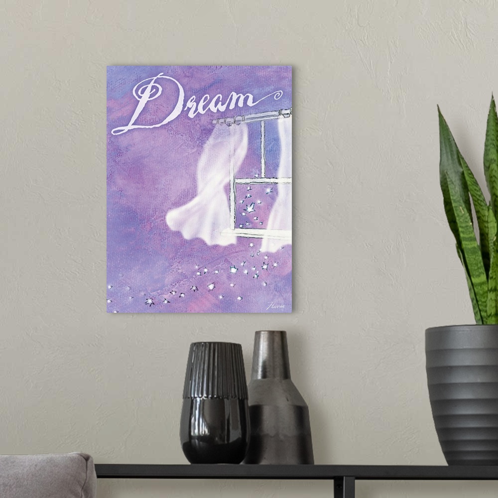 A modern room featuring Dream Inspirational Print