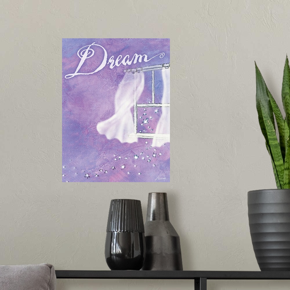 A modern room featuring Dream Inspirational Print