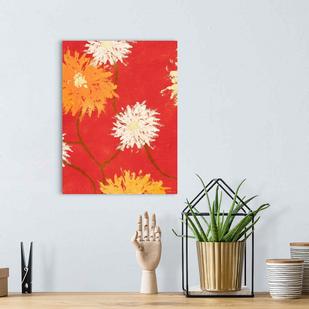 A bohemian room featuring Flowers Italia Print