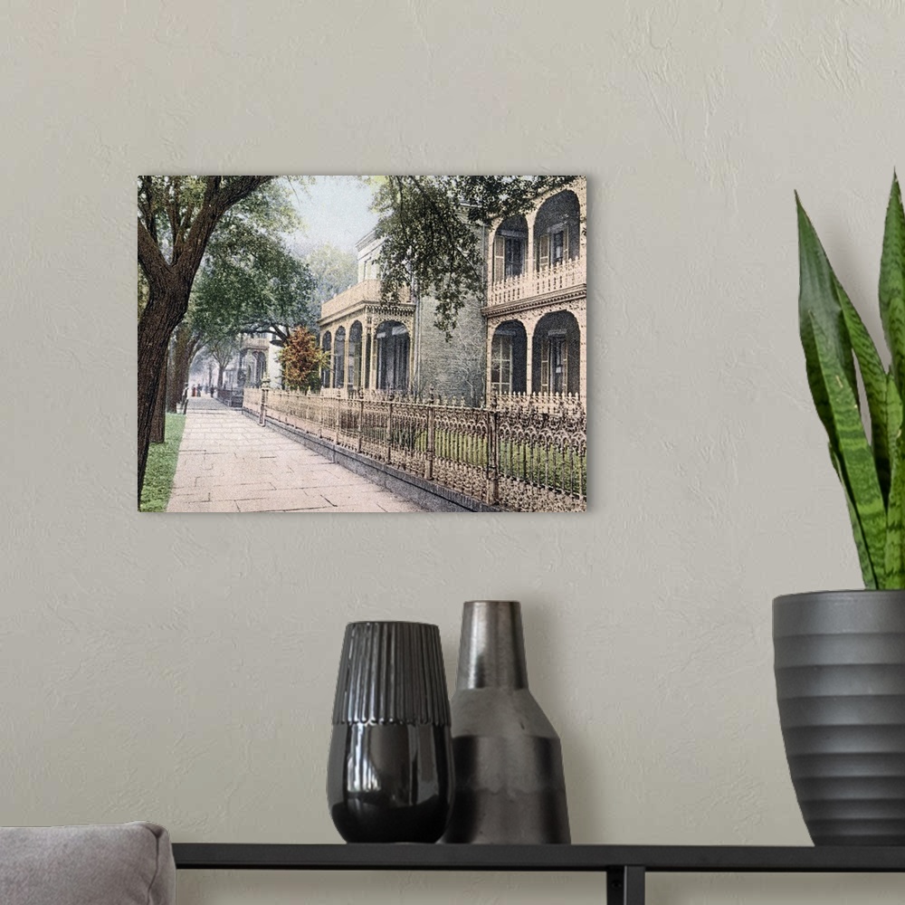 A modern room featuring Government Street Mobile Alabama Vintage Photograph
