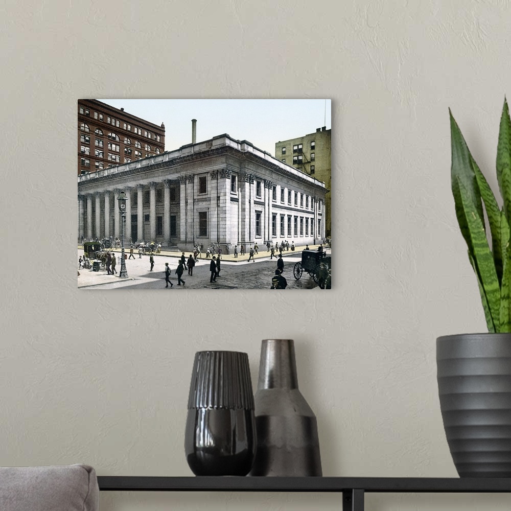 A modern room featuring Illinois Trust and Savings Bank Chicago Illinois Vintage Photograph