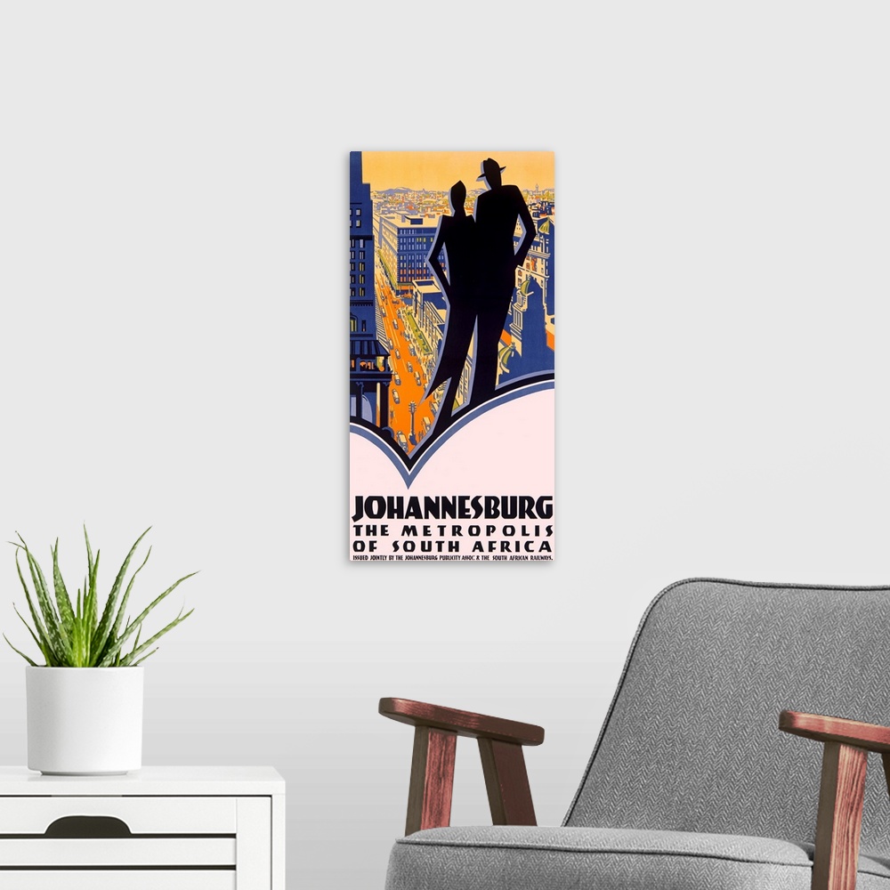 A modern room featuring Johannesburg, South Africa, Vintage Poster