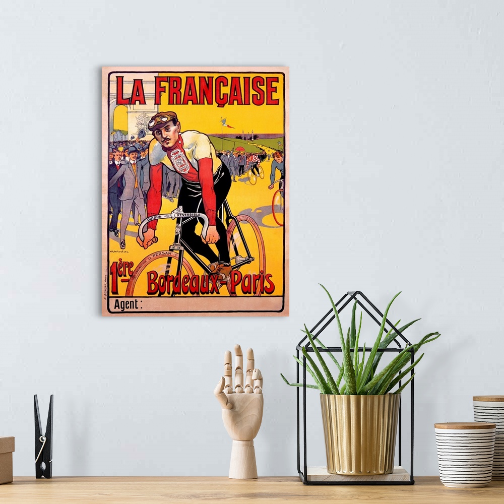 A bohemian room featuring La Francaise, Vintage Poster, by Marodon